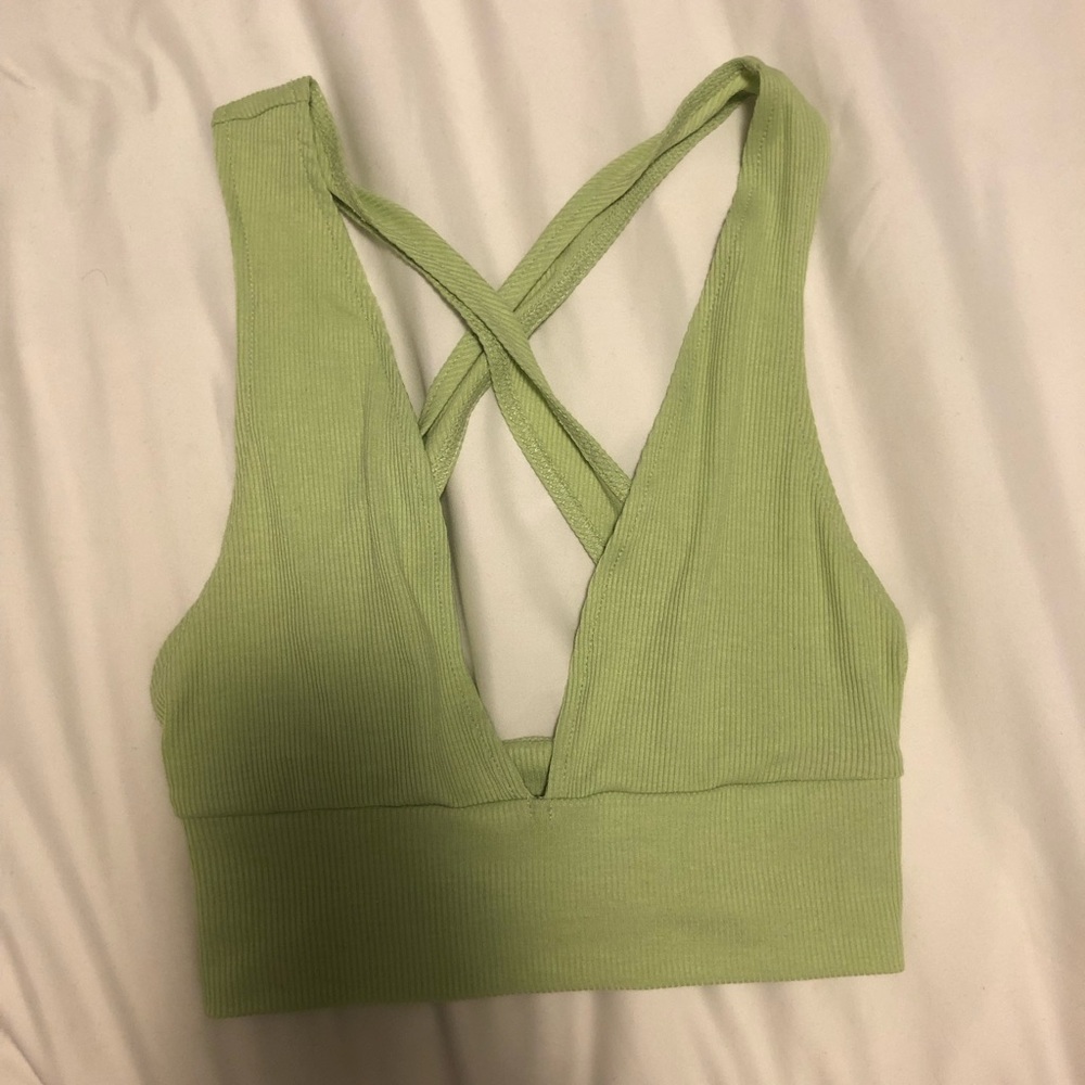 Cross back crop top